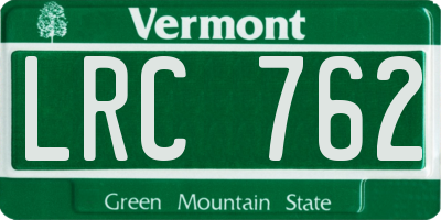 VT license plate LRC762