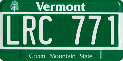 VT license plate LRC771