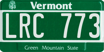 VT license plate LRC773