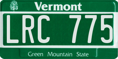 VT license plate LRC775