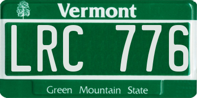 VT license plate LRC776