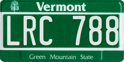VT license plate LRC788
