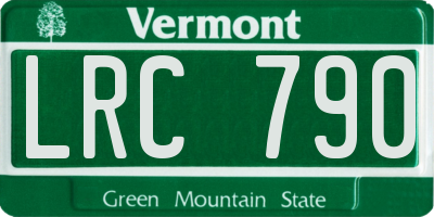 VT license plate LRC790