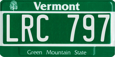VT license plate LRC797