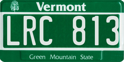 VT license plate LRC813