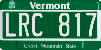 VT license plate LRC817