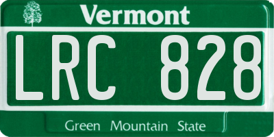 VT license plate LRC828