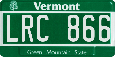 VT license plate LRC866