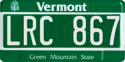 VT license plate LRC867