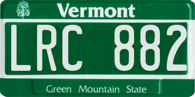 VT license plate LRC882