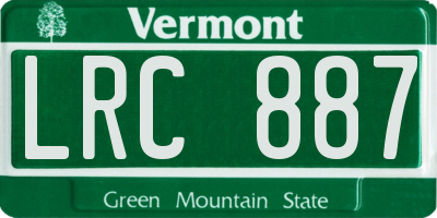 VT license plate LRC887