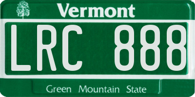 VT license plate LRC888