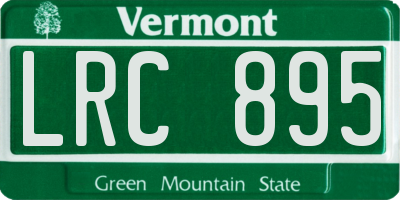VT license plate LRC895