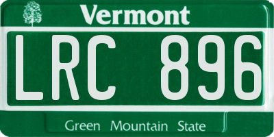 VT license plate LRC896