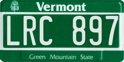 VT license plate LRC897