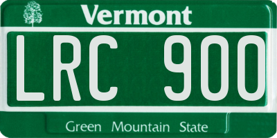 VT license plate LRC900