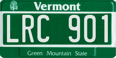 VT license plate LRC901