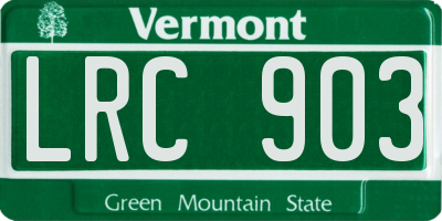 VT license plate LRC903