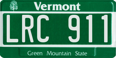 VT license plate LRC911