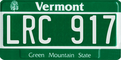VT license plate LRC917