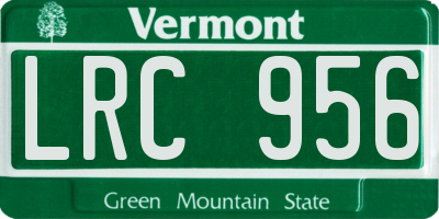 VT license plate LRC956