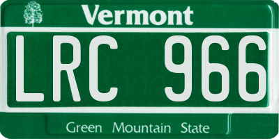 VT license plate LRC966