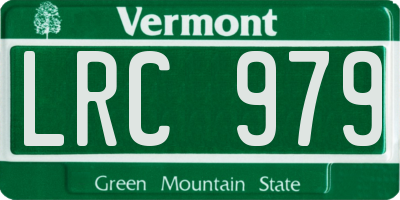 VT license plate LRC979
