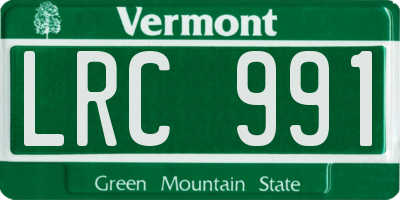 VT license plate LRC991