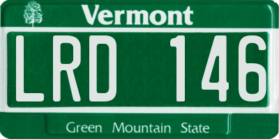 VT license plate LRD146