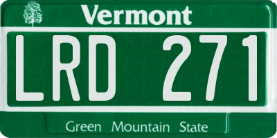 VT license plate LRD271