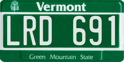 VT license plate LRD691