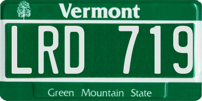 VT license plate LRD719