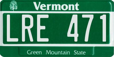 VT license plate LRE471
