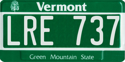 VT license plate LRE737