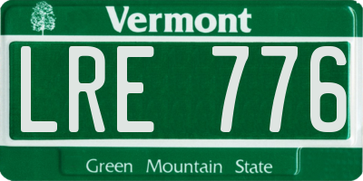 VT license plate LRE776