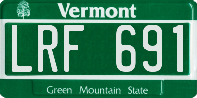 VT license plate LRF691