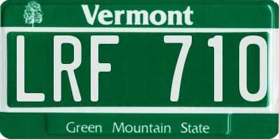 VT license plate LRF710
