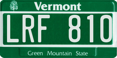 VT license plate LRF810