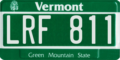 VT license plate LRF811