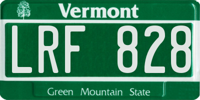 VT license plate LRF828