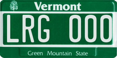 VT license plate LRG000