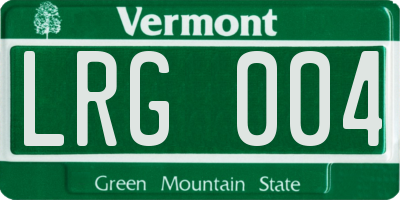 VT license plate LRG004
