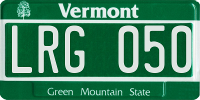 VT license plate LRG050