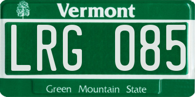 VT license plate LRG085