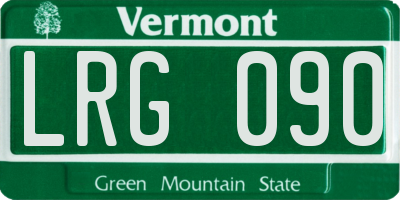 VT license plate LRG090