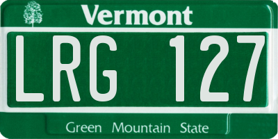VT license plate LRG127