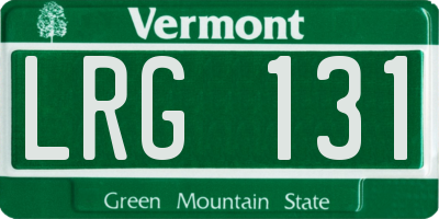 VT license plate LRG131