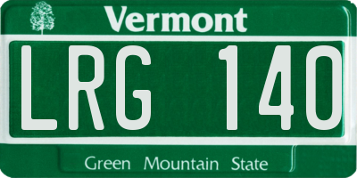 VT license plate LRG140