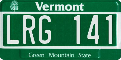 VT license plate LRG141