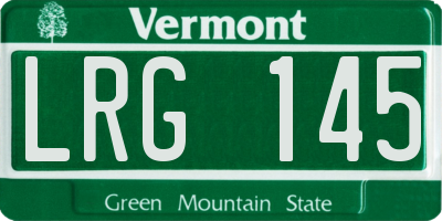 VT license plate LRG145